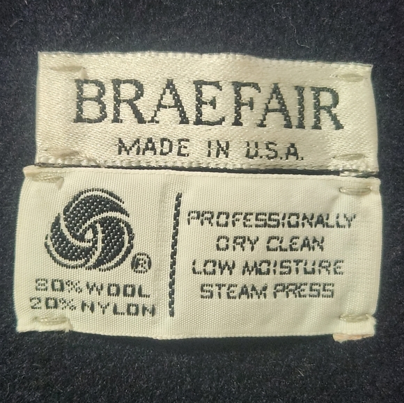 VTG Braefair wool blend coat made in the USA Size 14  with scarf - Picture 6 of 13